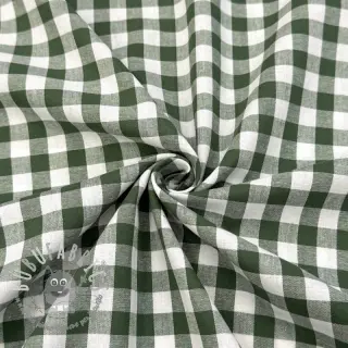 Tessuto di cotone Check dark green