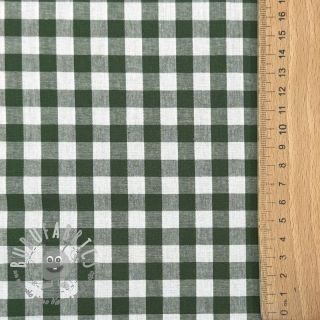 Tessuto di cotone Check dark green