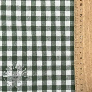 Tessuto di cotone Check dark green