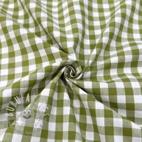 Tessuto di cotone Check old lime