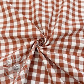 Tessuto di cotone Check terra