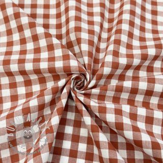 Tessuto di cotone Check terra