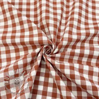 Tessuto di cotone Check terra