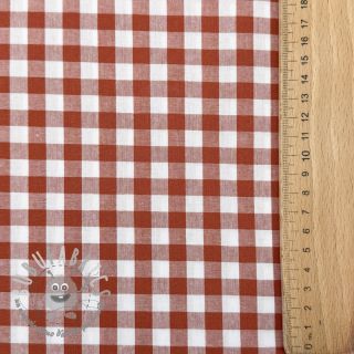 Tessuto di cotone Check terra