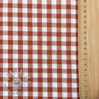 Tessuto di cotone Check terra