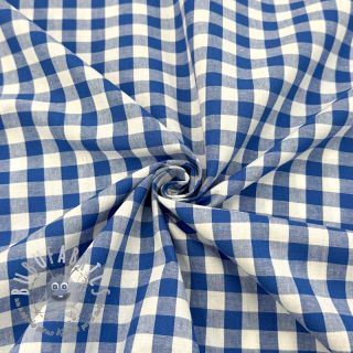 Tessuto di cotone Check sky
