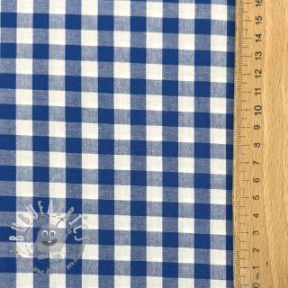 Tessuto di cotone Check sky