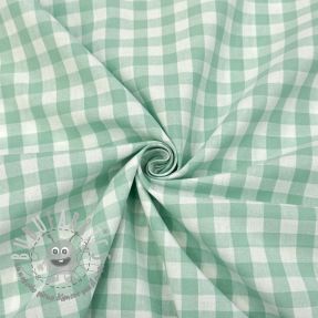 Tessuto di cotone Check mint