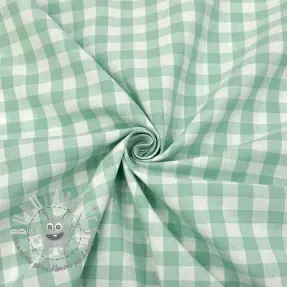 Tessuto di cotone Check mint
