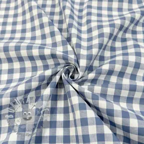 Tessuto di cotone Check blue