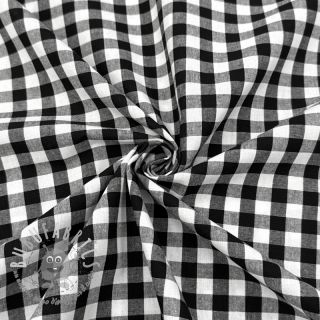 Tessuto di cotone Check black