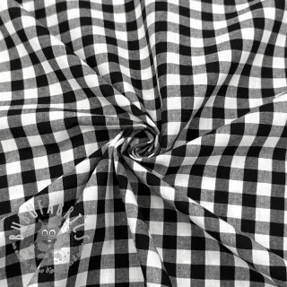 Tessuto di cotone Check black