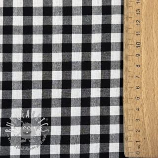 Tessuto di cotone Check black