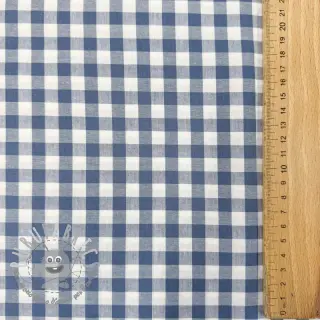 Tessuto di cotone Check blue