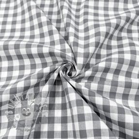 Tessuto di cotone Check grey