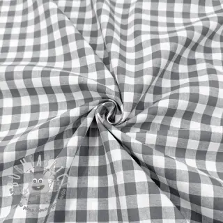 Tessuto di cotone Check grey