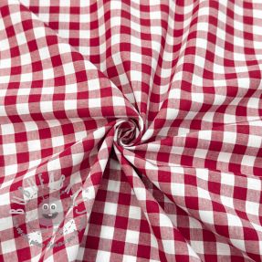 Tessuto di cotone Check red