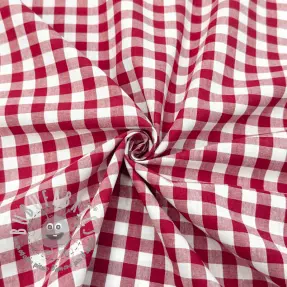 Tessuto di cotone Check red