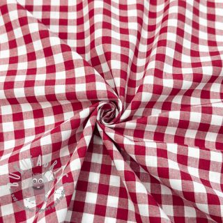 Tessuto di cotone Check red