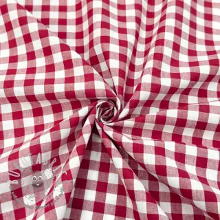 Tessuto di cotone Check red