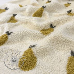 Tessuto per cappotti TEDDY JACQUARD Pears old lime