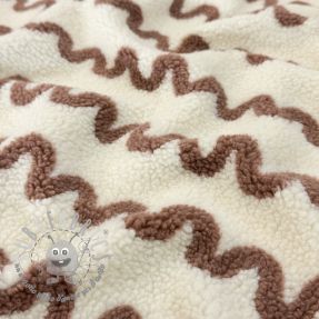 Tessuto per cappotti TEDDY JACQUARD Waves camel