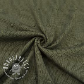 Tessuti per maglioni BIG KNIT DOT camo green