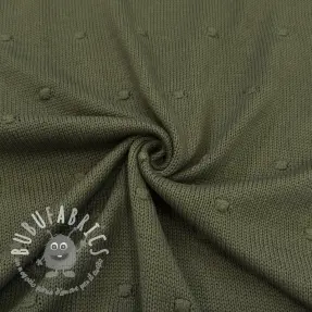 Tessuti per maglioni BIG KNIT DOT camo green