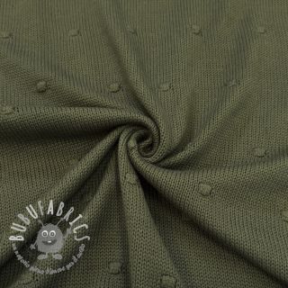 Tessuti per maglioni BIG KNIT DOT camo green