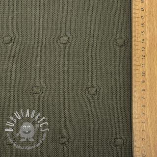 Tessuti per maglioni BIG KNIT DOT camo green
