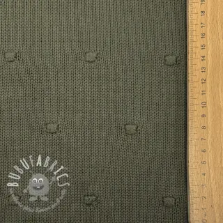 Tessuti per maglioni BIG KNIT DOT camo green