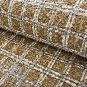 Tessuto per cappotti Bouclé Squares design A
