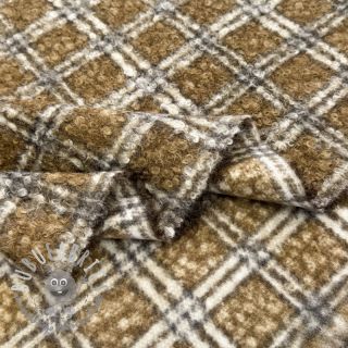 Tessuto per cappotti Bouclé Squares design A