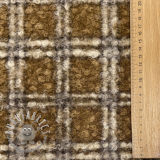 Tessuto per cappotti Bouclé Squares design A