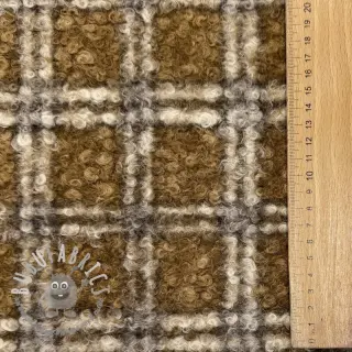 Tessuto per cappotti Bouclé Squares design A