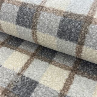 Tessuto per cappotti Bouclé Squares design D