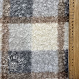 Tessuto per cappotti Bouclé Squares design D