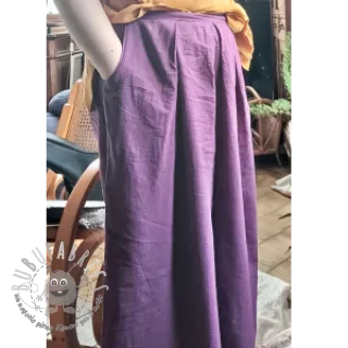 Tessuto di cotone con lino purple