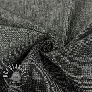 Lino con cotone Denim Twill black