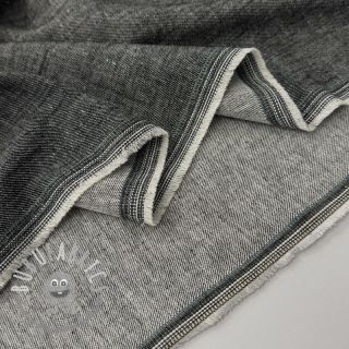 Lino con cotone Denim Twill black