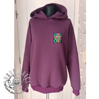 Felpa garzata JOGGING dark purple