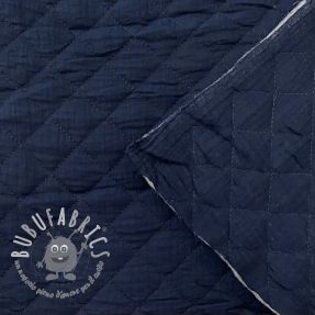 Mussola/Doppia garza QUILT navy