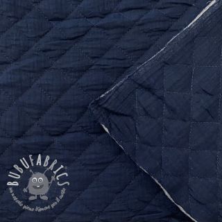 Mussola/Doppia garza QUILT navy