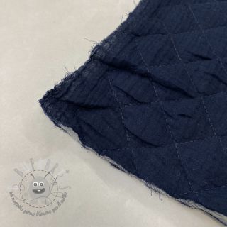 Mussola/Doppia garza QUILT navy