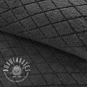 Tessuto per cappotti TEDDY Diamond dark grey