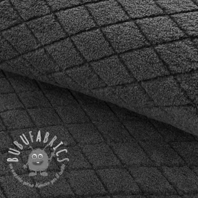 Tessuto per cappotti TEDDY Diamond dark grey