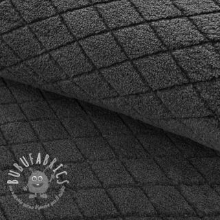 Tessuto per cappotti TEDDY Diamond dark grey