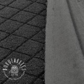 Tessuto per cappotti TEDDY Diamond dark grey