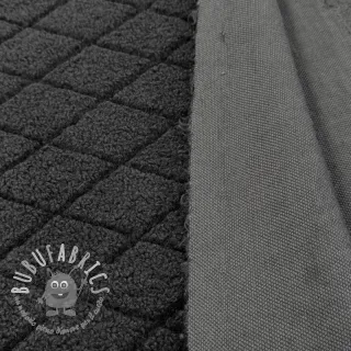 Tessuto per cappotti TEDDY Diamond dark grey