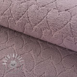 Tessuto per cappotti TEDDY Hearts in heartsmauve